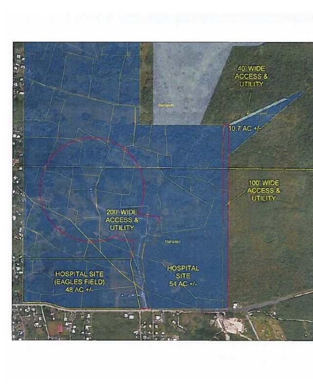 Map of proposed GMH-Governor plans for medical center